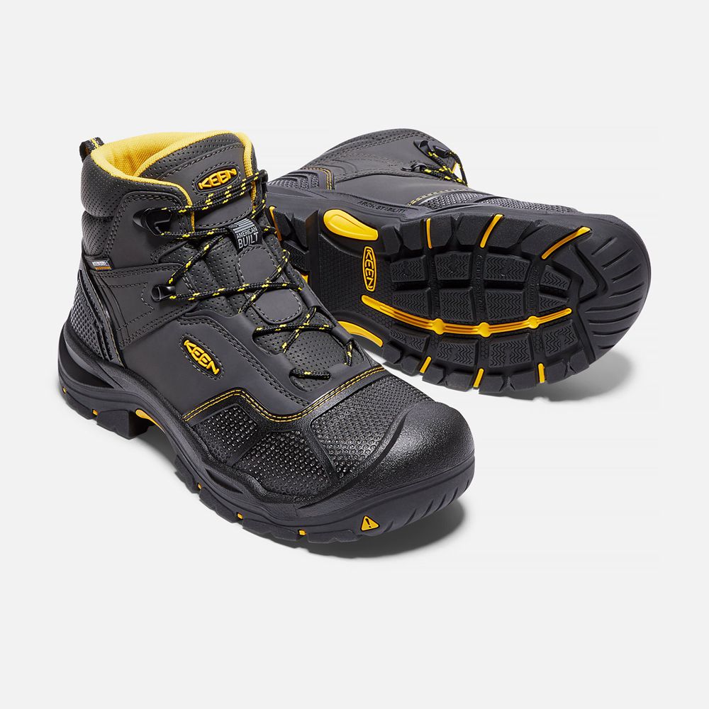 Botas de Trabajo Keen Mexico Negros - Hombre Logandale Waterproof (Steel Toe) - DA3954678